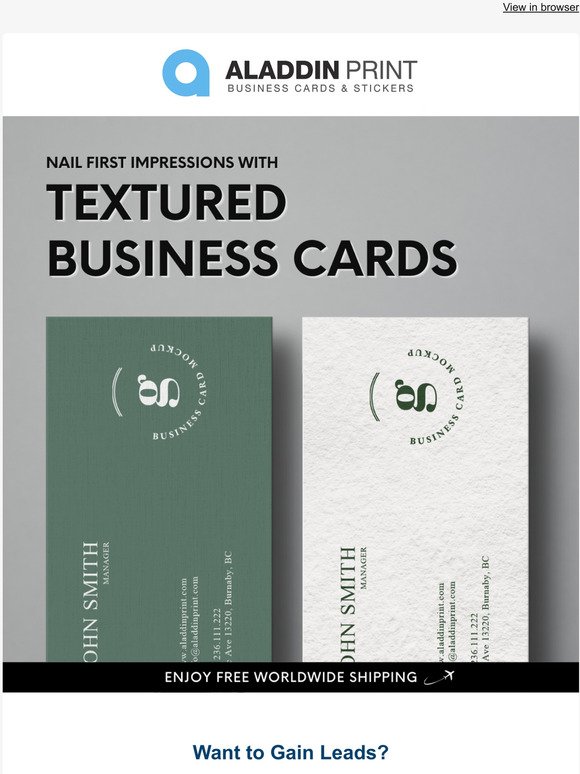 Gain More Leads With Textured Business Cards 🤑