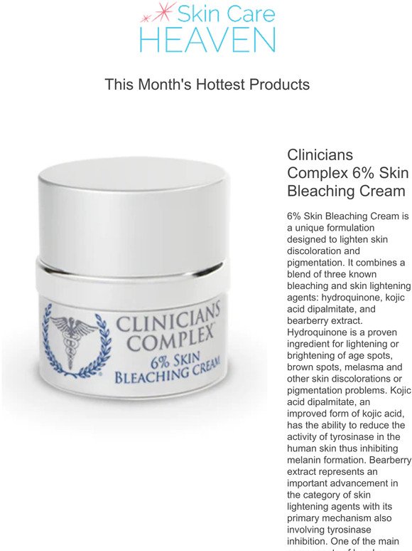 Clinicians Complex 6% Skin Bleaching Cream and more products you're sure to love