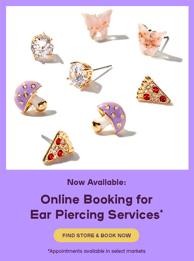 Now Available: Online Booking for Ear Piercing Services*