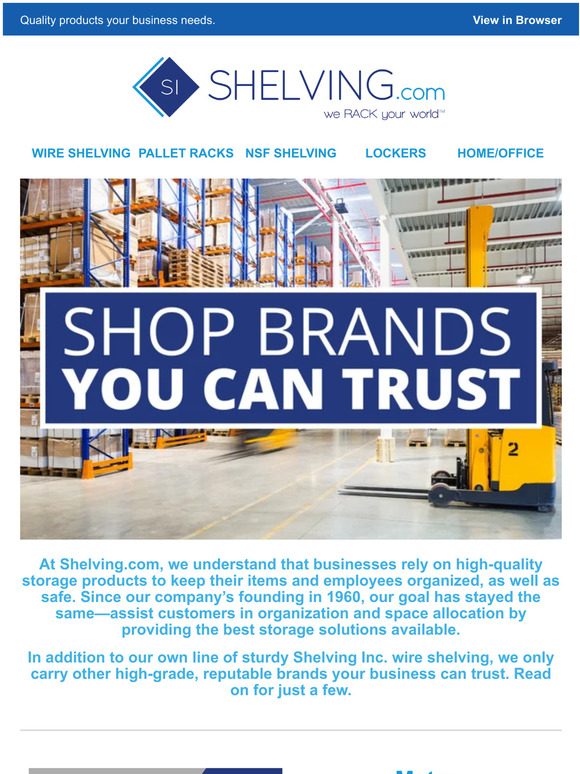 shelving Shop Brands You Can Trust Milled