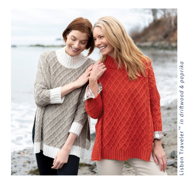 Our best-selling Lisbon sweater features lattice front design, open sides and relaxed fit. Now available in 4 new colors.