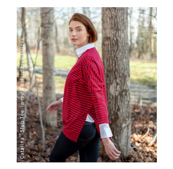 Made with a light-weight cotton/polyester blend, our Catalina Slub Tee gives you all the movement and detail you expect, but in a tee. Wear it loose, French-tucked or knot it at your hip ... you pick! Available in 13 colors.