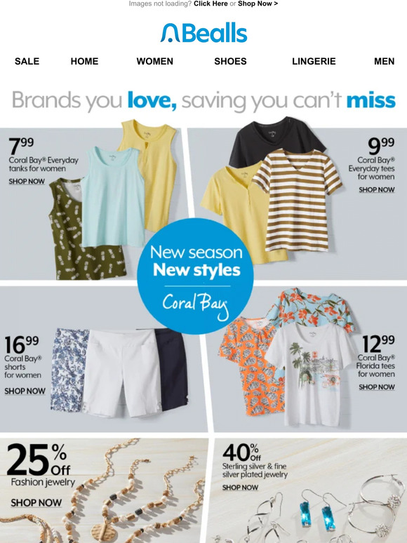Bealls Stores Brands you love, savings you can't miss! Milled