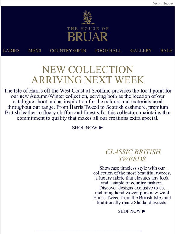 The House of Bruar New Catalogue Coming Soon Milled