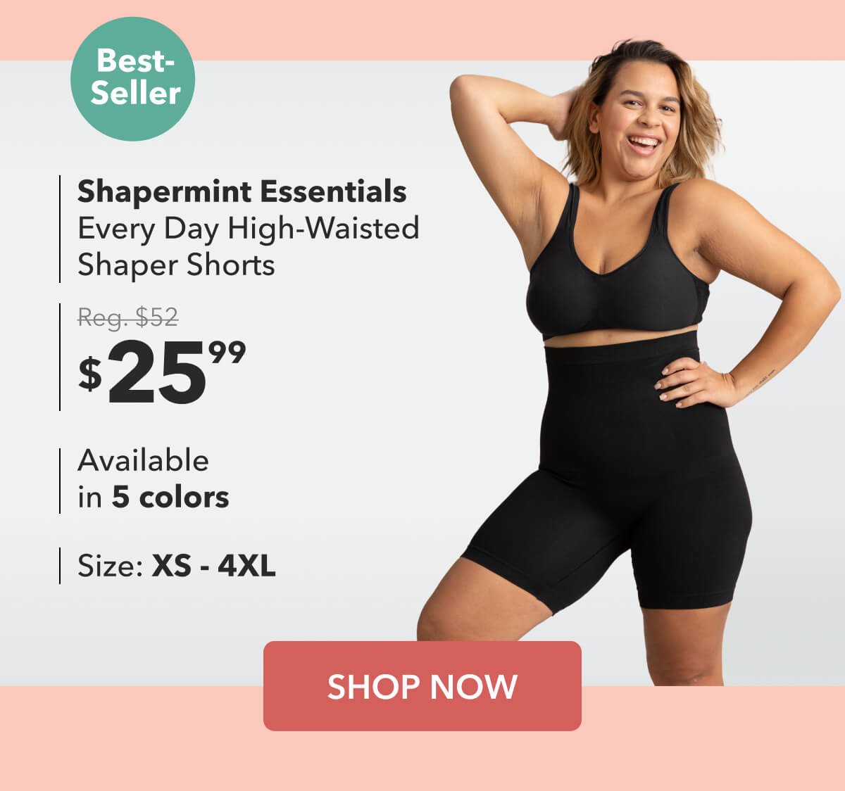 Shapermint Essentials All Day Every Day High-Waisted Shaper Boyshort