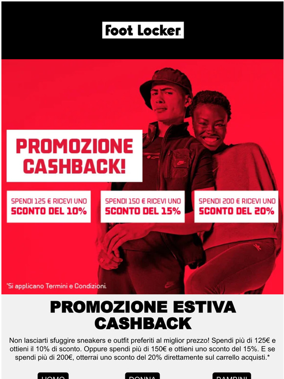PROMOZIONE: Usufruisci fino al 20% di cashback! 💰
