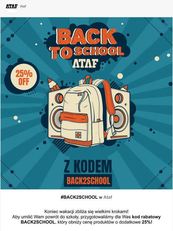☰ ✨🎒 Już jest MEGA RABAT w ATAF #Back2School ! 🎒✨