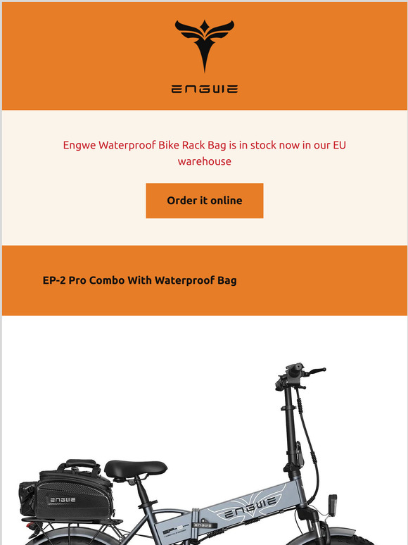 Engwe Engwe Waterproof Bike Rack Bag is in stock now in our EU