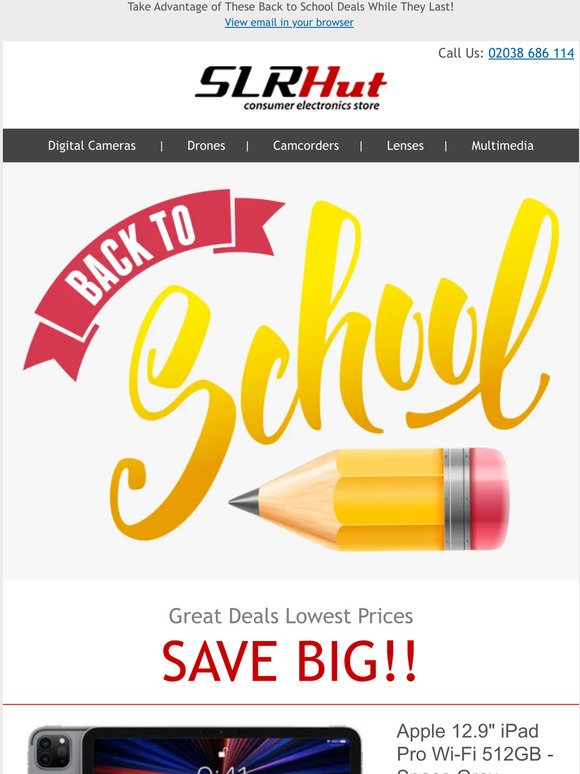 Save £10 OFF and more on these Great Back to School Deals.