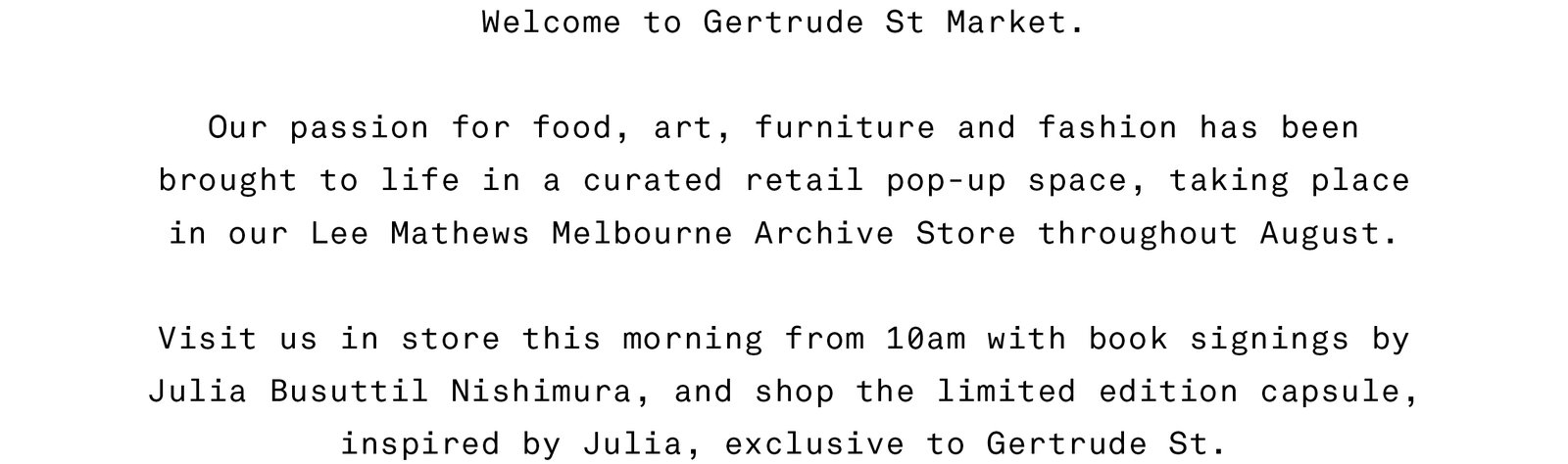 Gertrude St Market