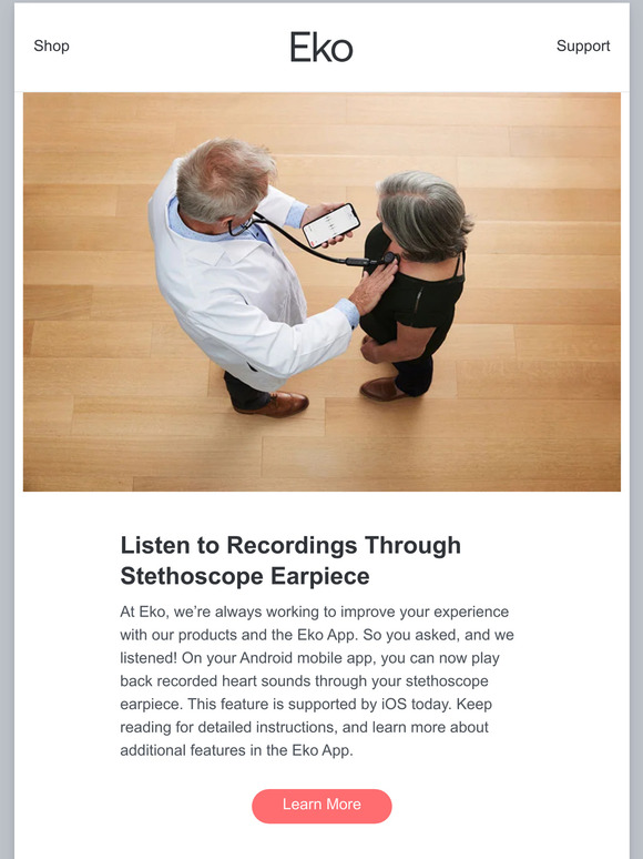 Eko How to Play Back Recordings Through Stethoscope Earpiece Milled