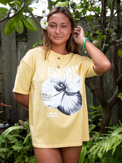 Billabong Women's Kamea Hawaii Oversized Boyfriend Tee 