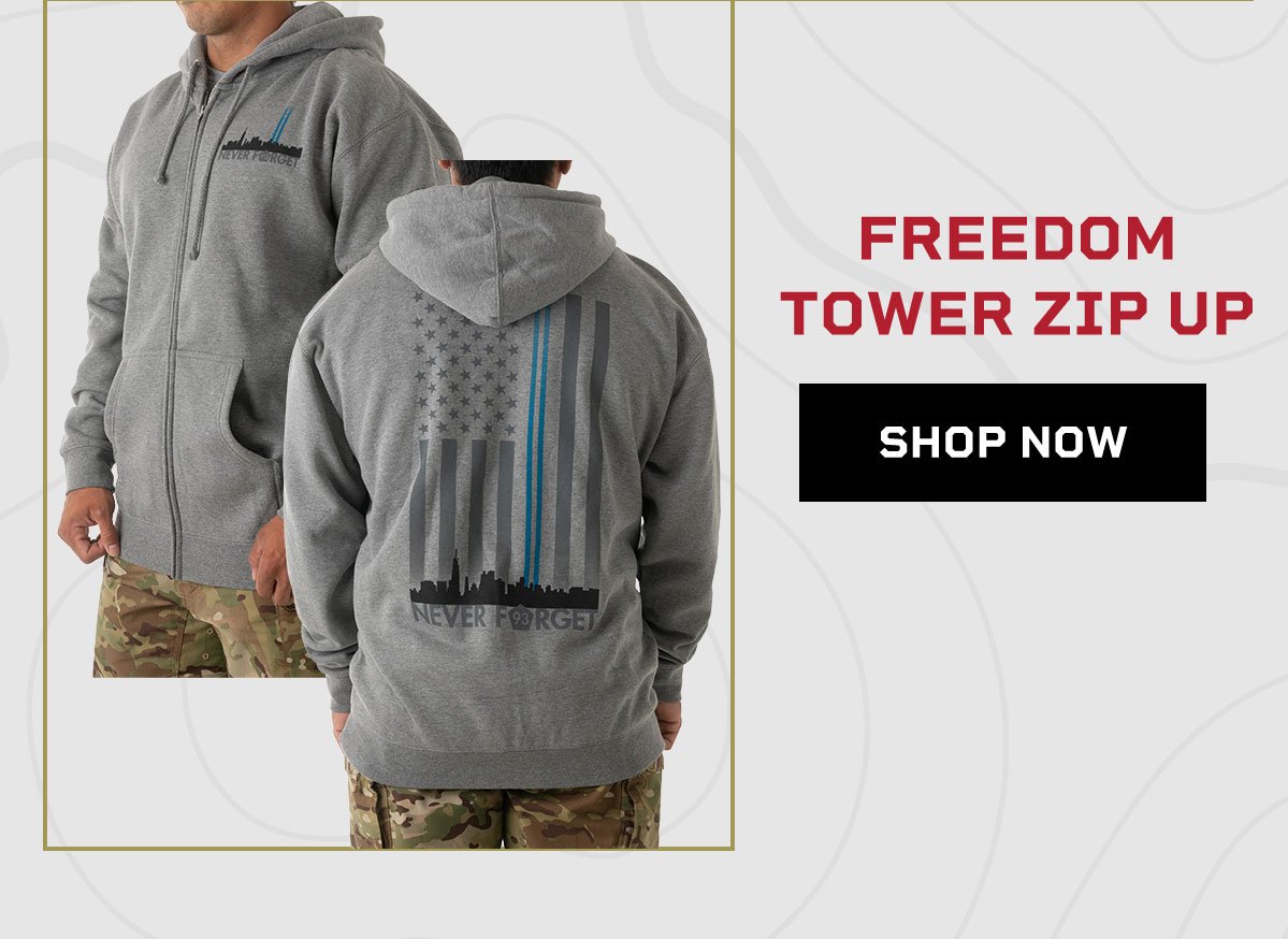 Freedom Tower Zip Up Hoodie