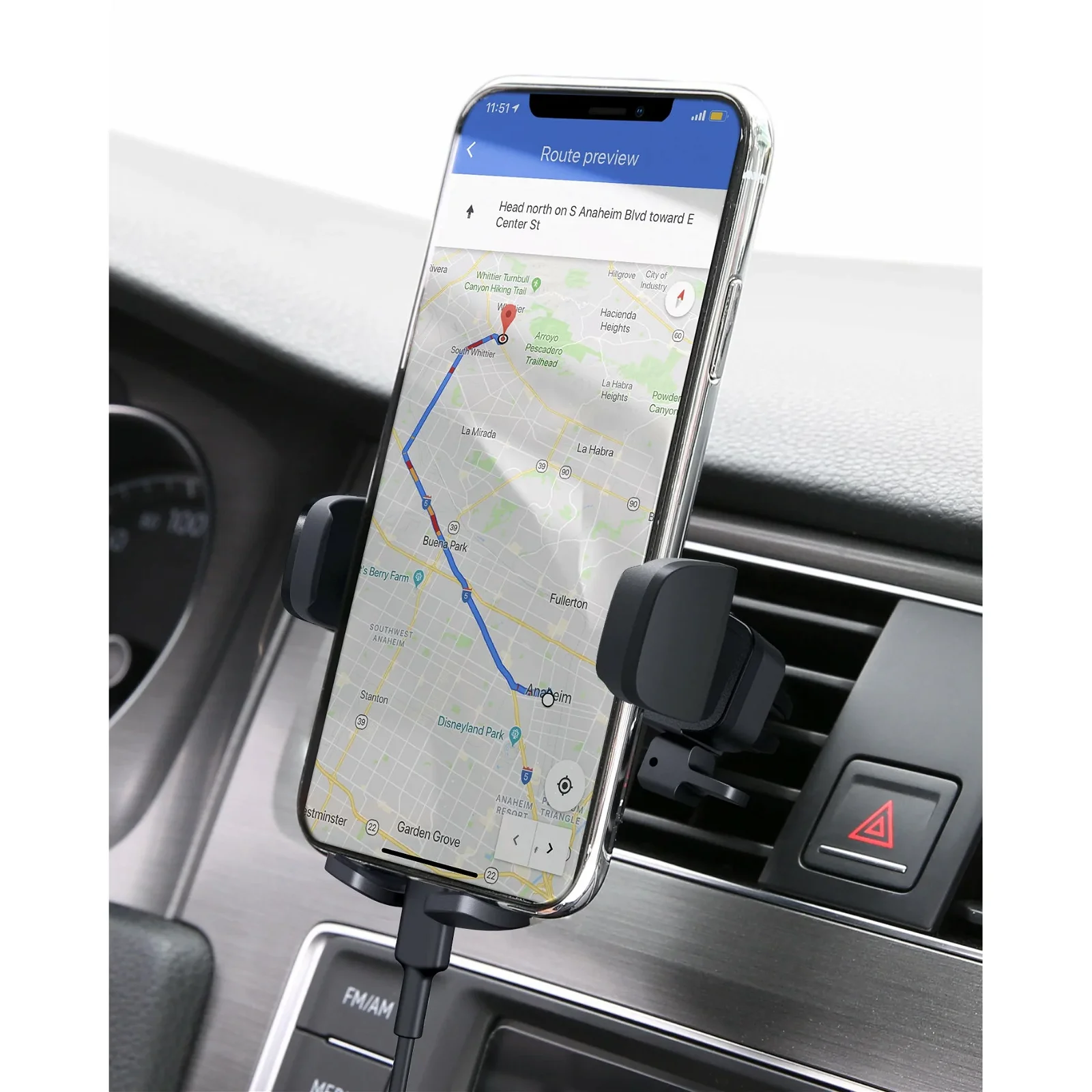 Image of AUKEY Car Mount Phone Holder Strong Suction Easy One Touch Lock/Release