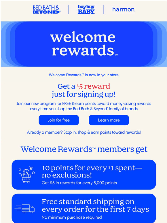 Bed Bath & Beyond: Welcome Rewards Is Now In Your Store🤩 Plus, Use Your ...