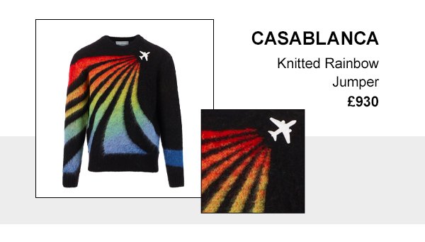 Casablanca knitted rainbow jumper