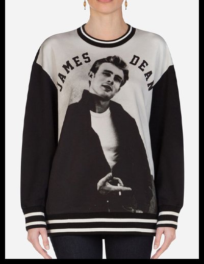 Dolce & Gabbana Women’s Jersey Sweatshirt with James Dean Print