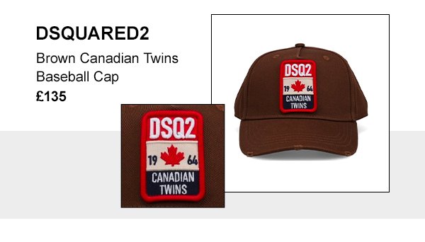 Dsquared 2 brown canadian twins baseball cap