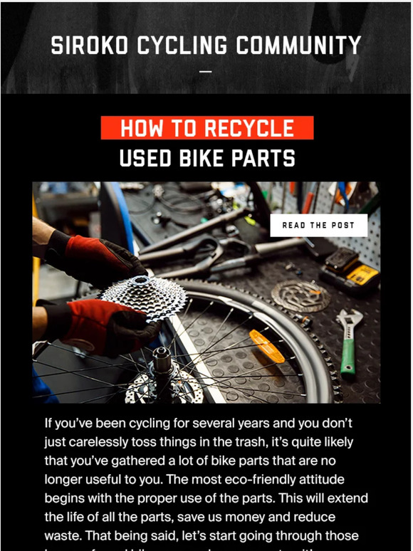 How to recycle used bike parts Siroko Cycling Community