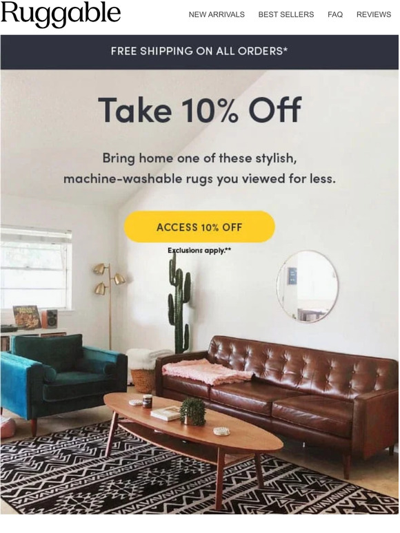 Ruggable Your discount is active but not for long Milled