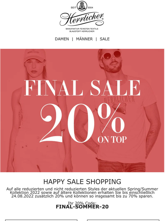 20% on top im Final Sale