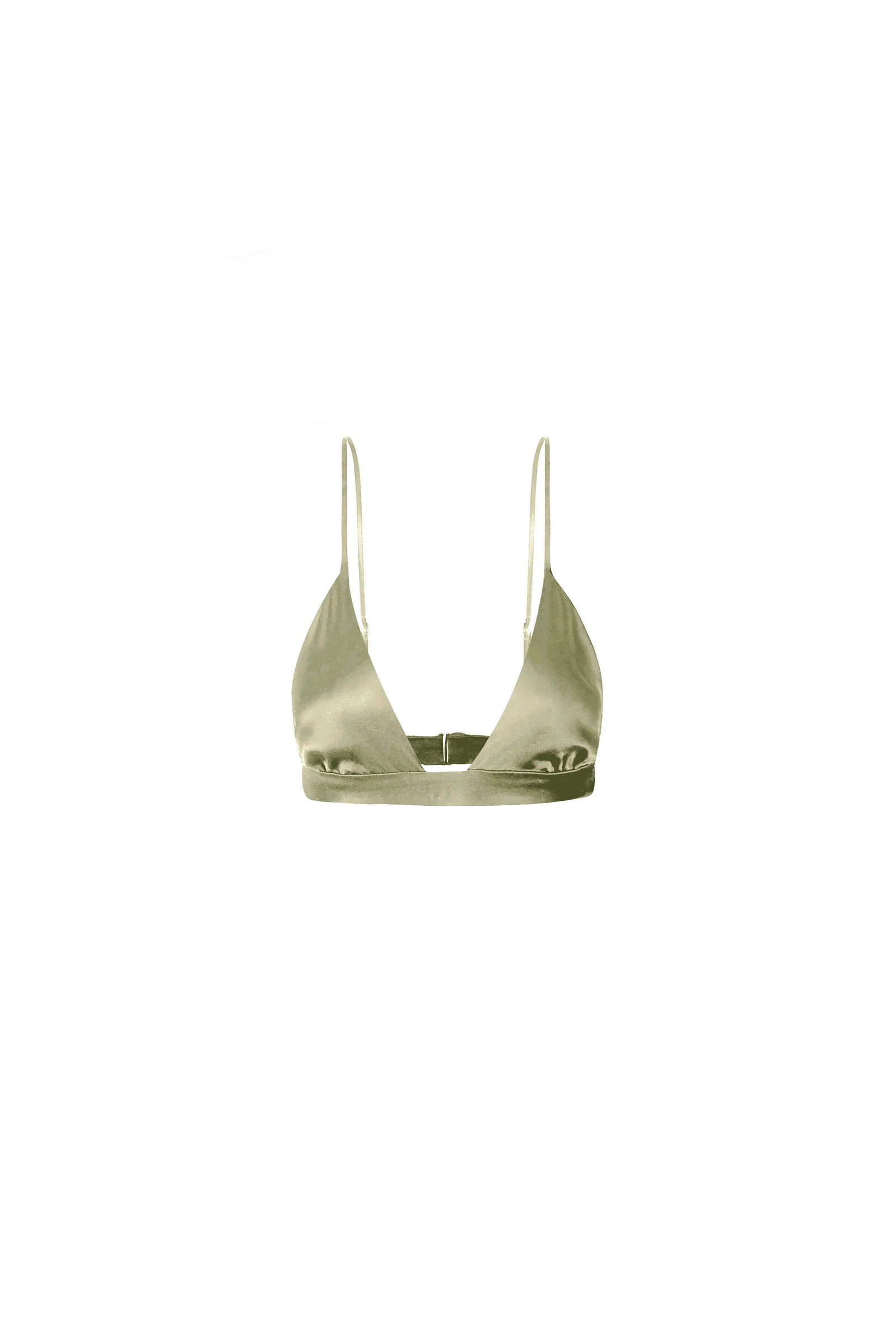 Triangle Silk Bra Sage - KESNYC.COM