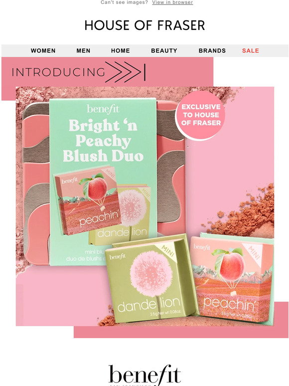 House of Fraser Exclusive Benefit's new blush duo Milled
