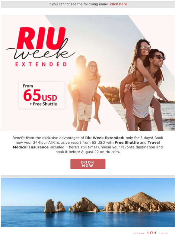 Riu Hotels & resorts Riu Week EXTENDED! For 3 days only! Milled