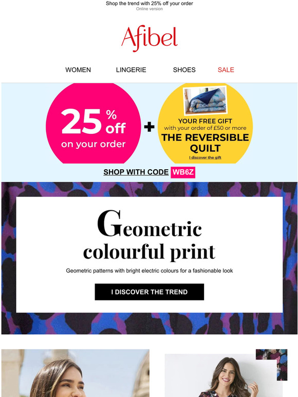 Trend alert | Geometric colourful print with 25% off