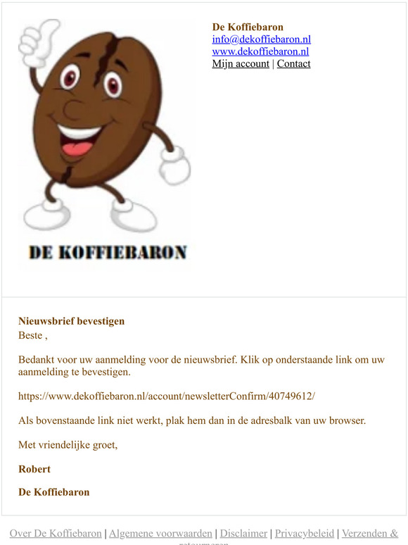 Nieuwsbrief bevestigen