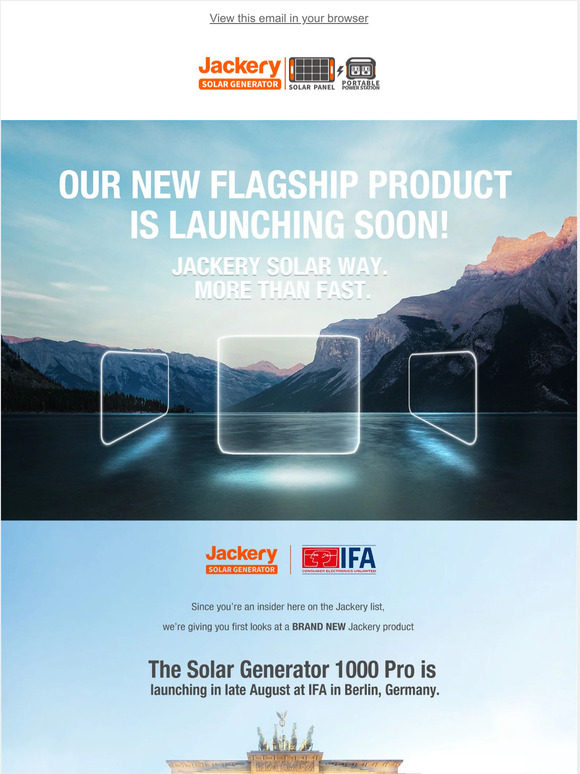 Jackery Meet Jackery‘s New Flagship Product at IFA 2022, Berlin! Milled