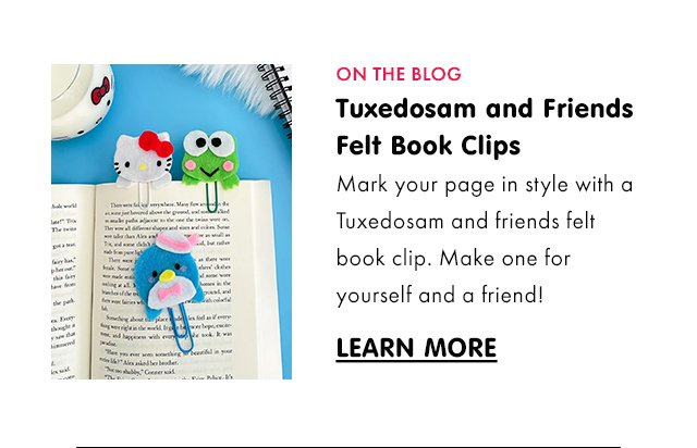 ON THE BLOG | Tuxedosam and Friends Felt Book Clips
