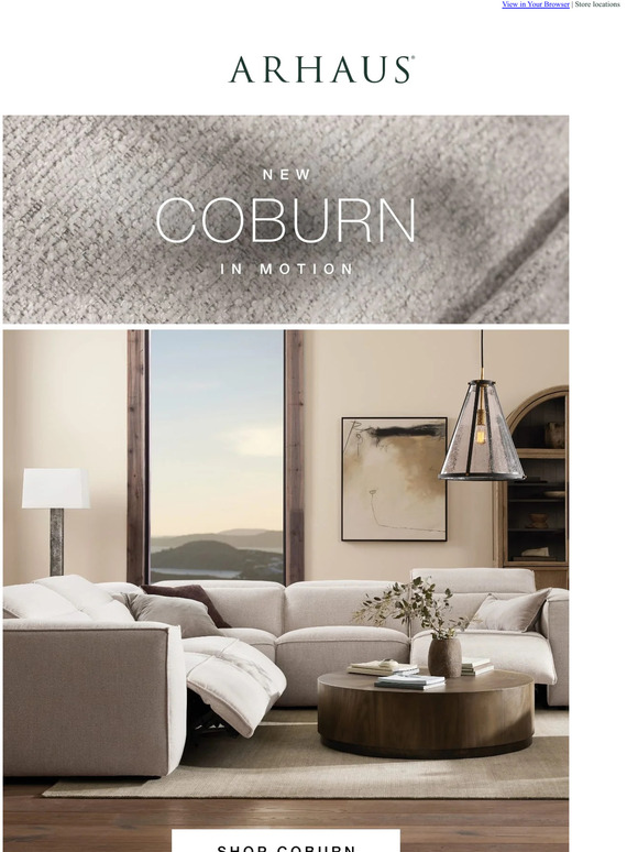 Arhaus The NEW Coburn Motion Sectional Milled