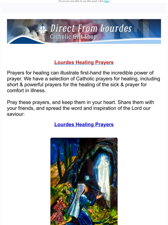 direct from lourdes Lourdes Healing Prayers short & powerful prayers