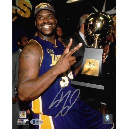 Shaquille O'neal Autographed Signed Shaquille O'neal Los Angeles Lakers NBA Finals MVP 8X10 Photo Beckett Witnessed