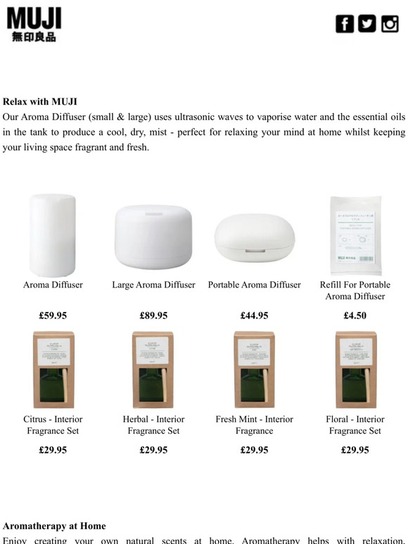 MUJI USA Home Fragrance Milled
