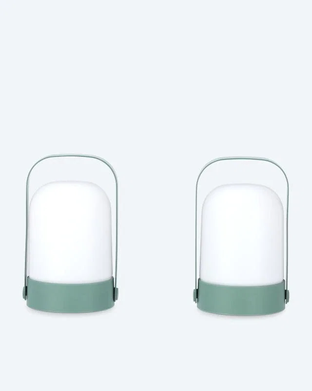 Tragbare LED-Outdoor Tischleuchte, 2er Set