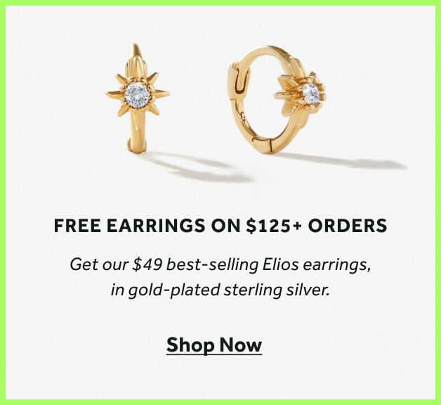 20% OFF + Free earrings with orders of 125+