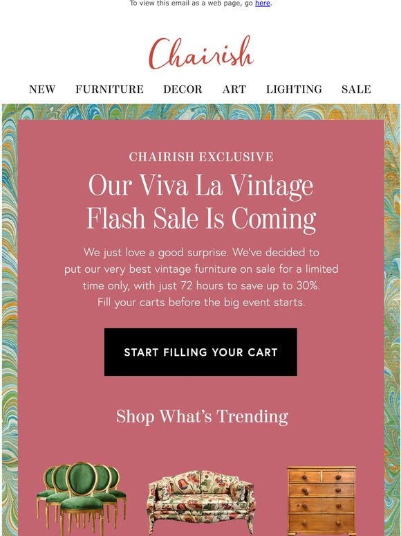 Chairish Early Access to Our Viva La Vintage Flash Sale Milled