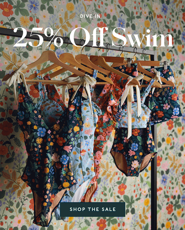 25% off Swim. Shop now. Use code HOME25