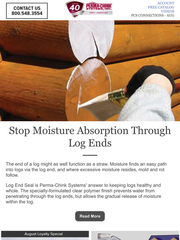 Perma Chink Systems Protect Your Log Ends With Log End Seal 🛡️🏠🛡️ Milled