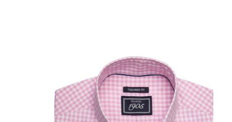 Pink sportshirt with button down collar