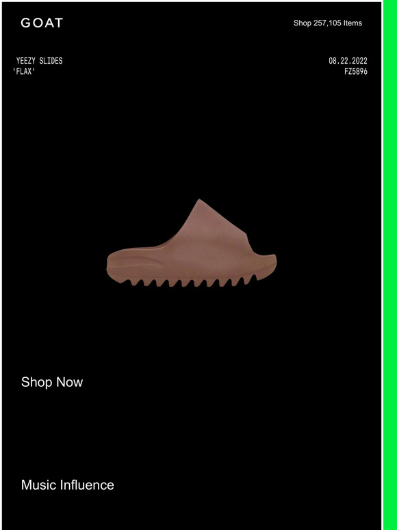 GOAT [SEED] Just Dropped Yeezy Slides 'Flax' available now Milled