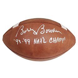 Bobby Bowden Autographed Signed Florida State Seminoles Leather Football with 93-99 Nat'l Champs Inscription - PSA/DNA
