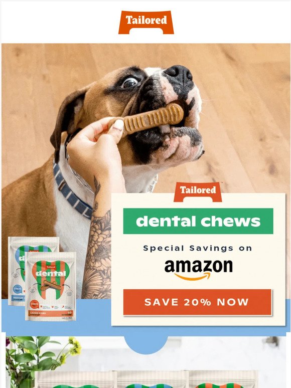 😁 SMILE for 2️⃣0️⃣% OFF Dental Chews on Amazon! 📦