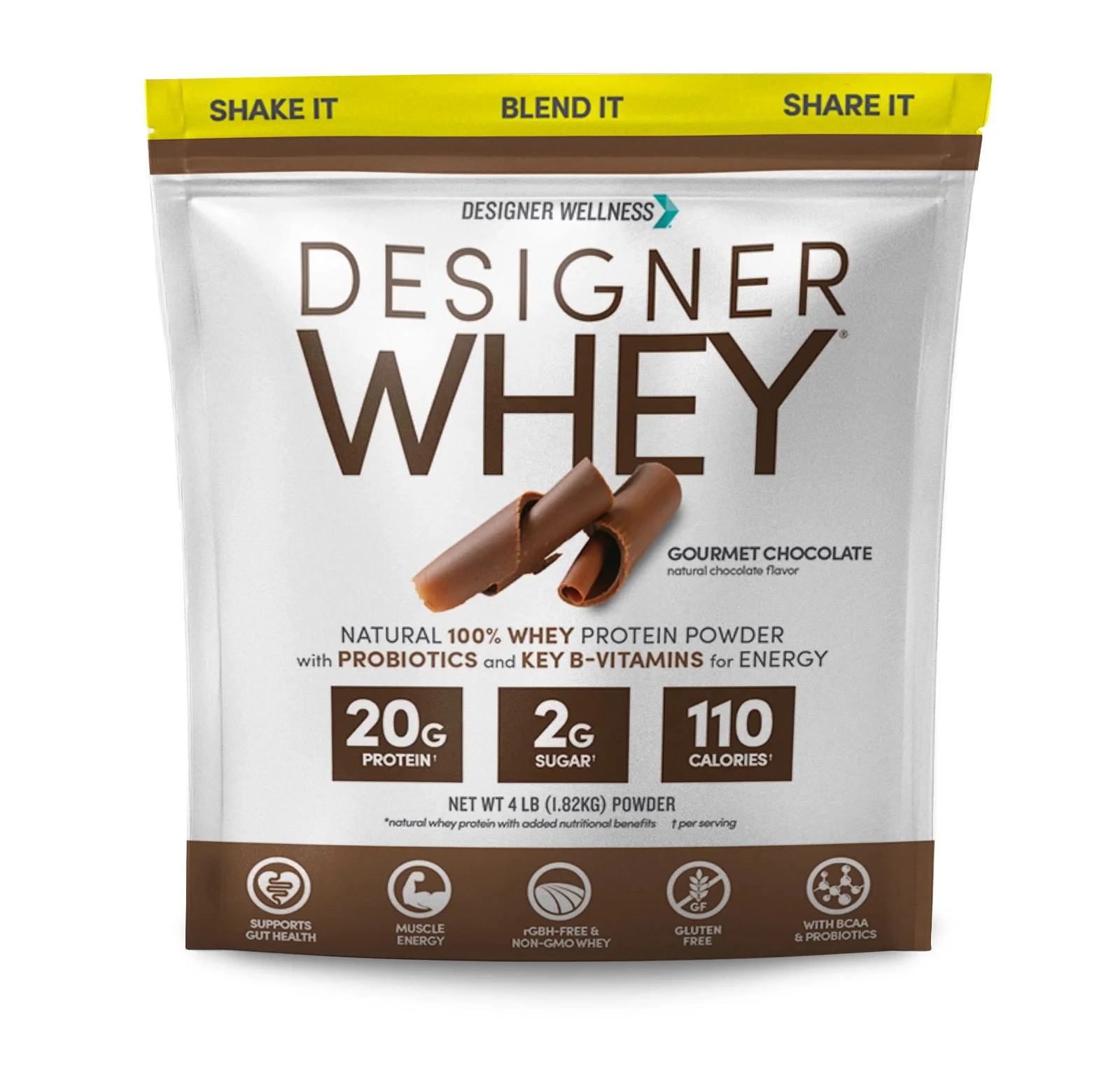 Image of Chocolate Designer Whey 4lb Bag: 100% Whey Protein Powder