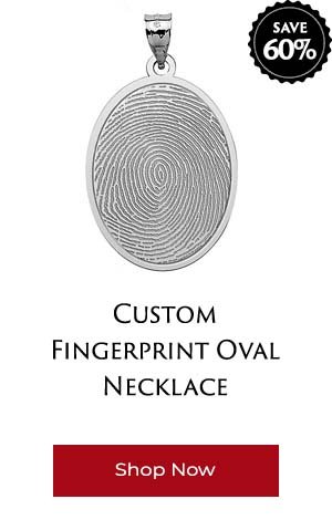 Oval Shaped Fingerprint Necklace