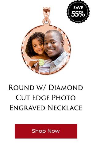 Round Photo Engraved Necklace