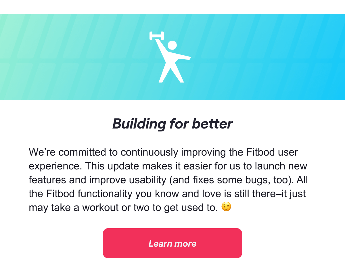 Fitbod: Coming soon: A better Workout tab