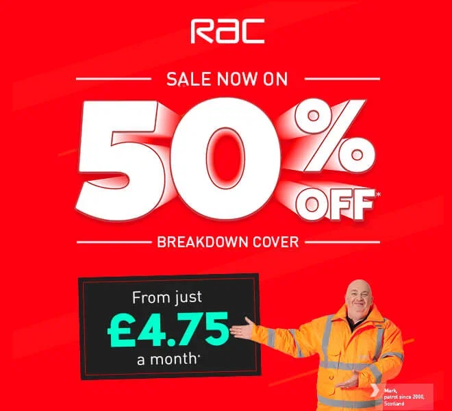 Get 50% off breakdown cover